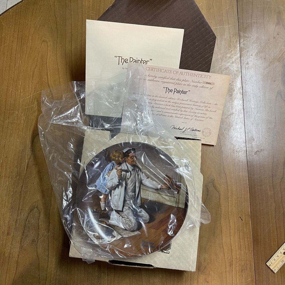 Vtg‎ Collectors Plate “THE PAINTER” N. ROCKWELL KNOWLES POTTERY